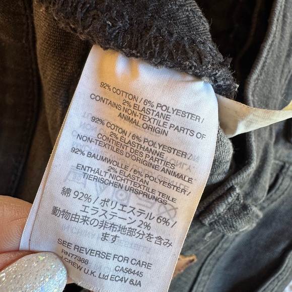 Madewell Faded Black Dark Grey 9” High Rise Skinny distressed Raw Hem Jeans - Picture 2 of 8